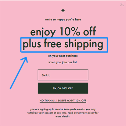 Free shipping example