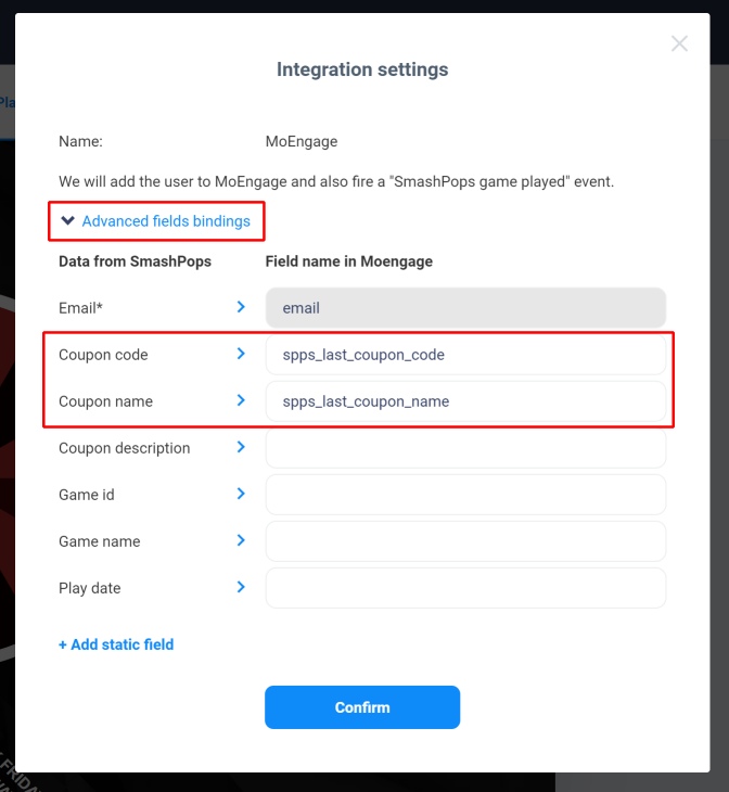 MoEngage setup 4